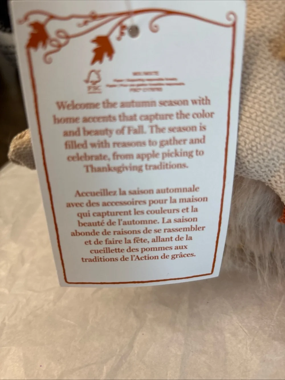 Martha Stewart Thanksgiving Turkey WITH PUMPKIN 11.5 x 11 inches NWT